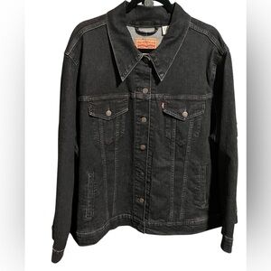Levi’s Women Plus 2X Ex Boyfriend Denim Trucker Jacket NWT Oversized Woman New